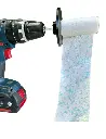 Swath Gobbler Paper Spooler on Drill with Paper.webp